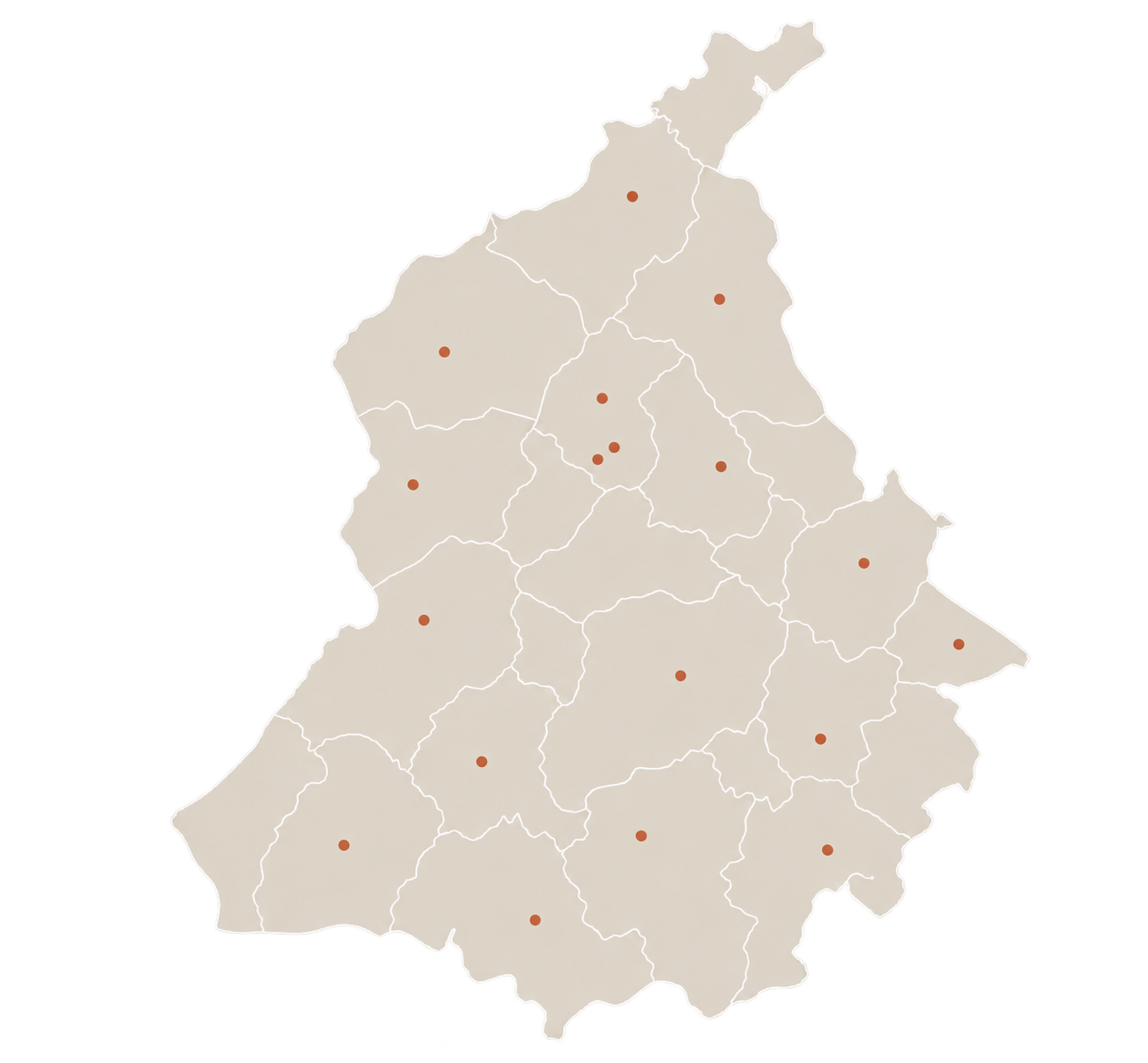 Map illustration of Punjab