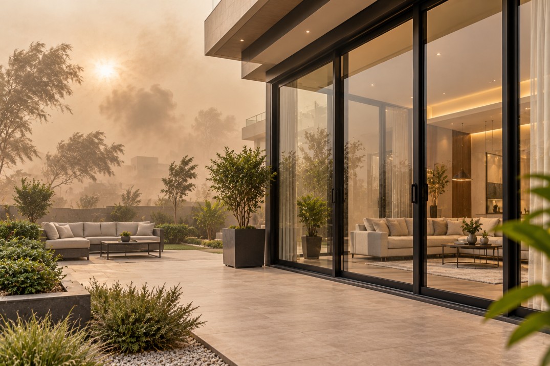 Dust and smoke