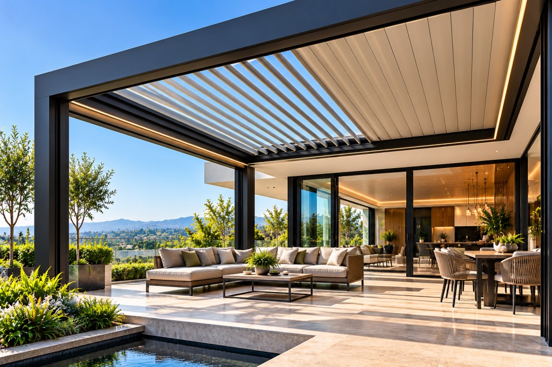 Pergolas and retractable roofs